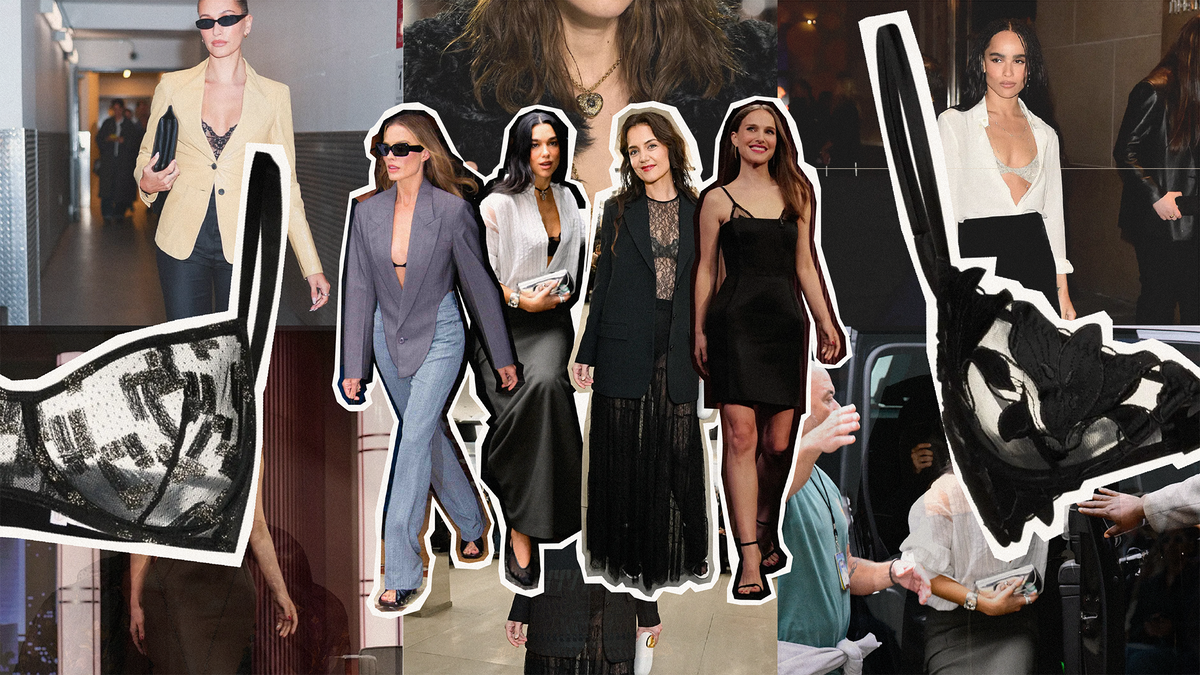 peekaboo bra styling trend 2025 showcased in elegant outfits and layered styles.