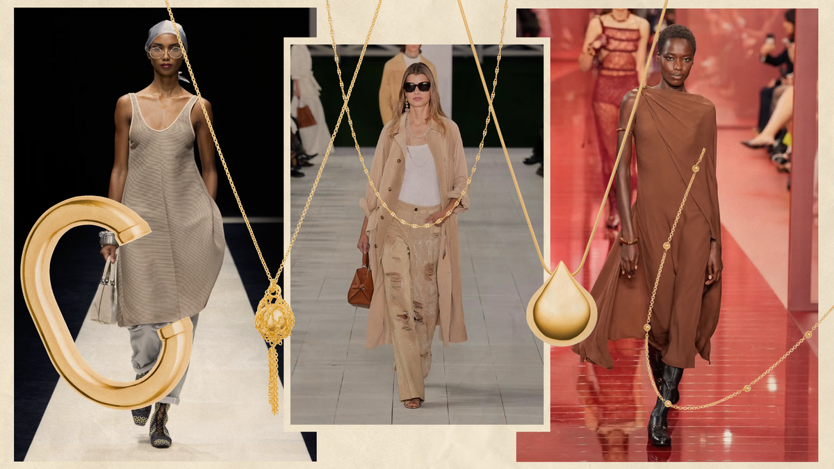 Fashion models showcasing jewelry layering trends 2025 on the runway with unique styling elements.