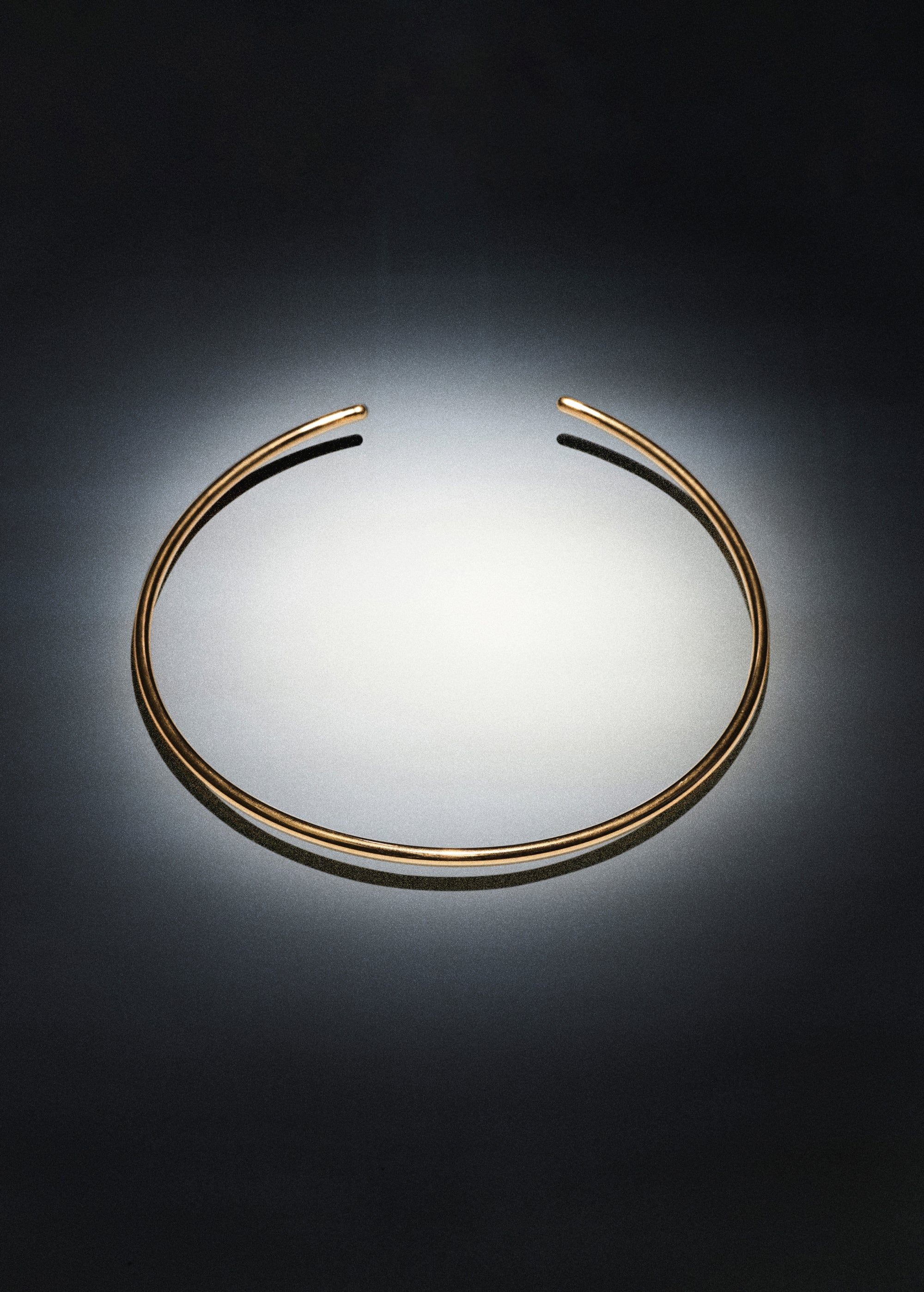 rigid bangle 925 silver necklace in gold