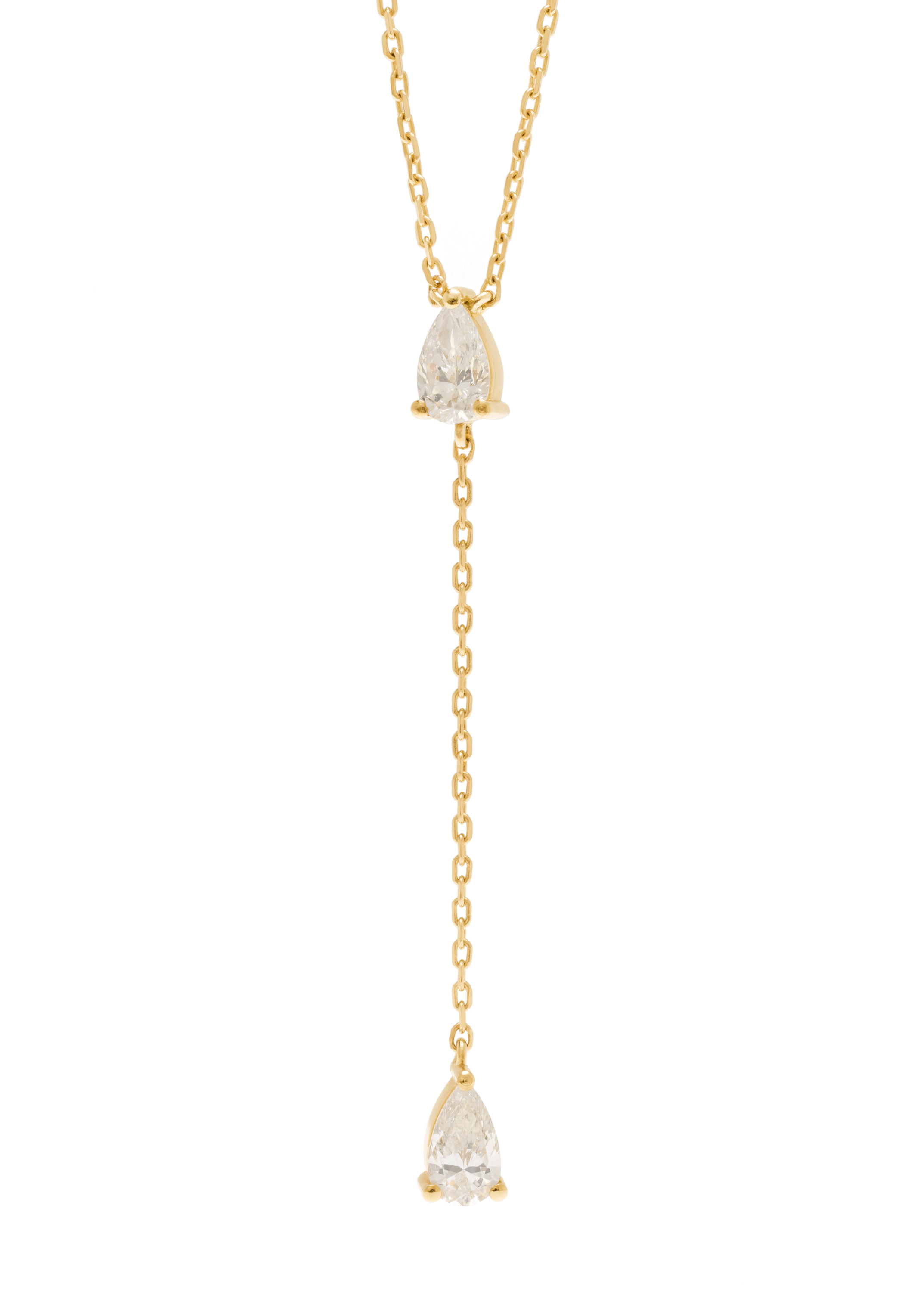 colier two diamond linked 18k