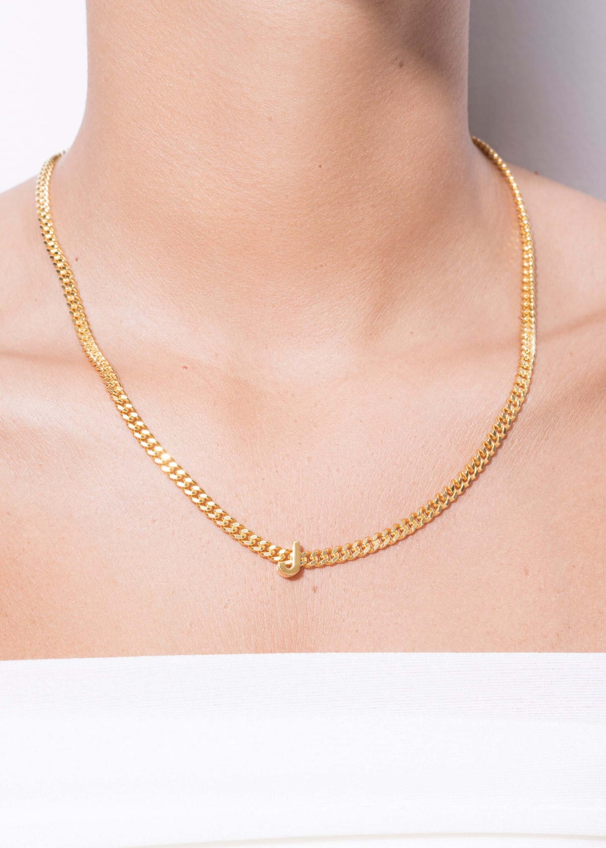 alphabet necklace with pendant J Necklaces