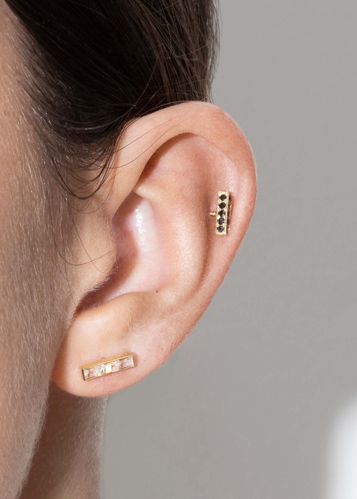 belli stud 18k black diamond Earrings