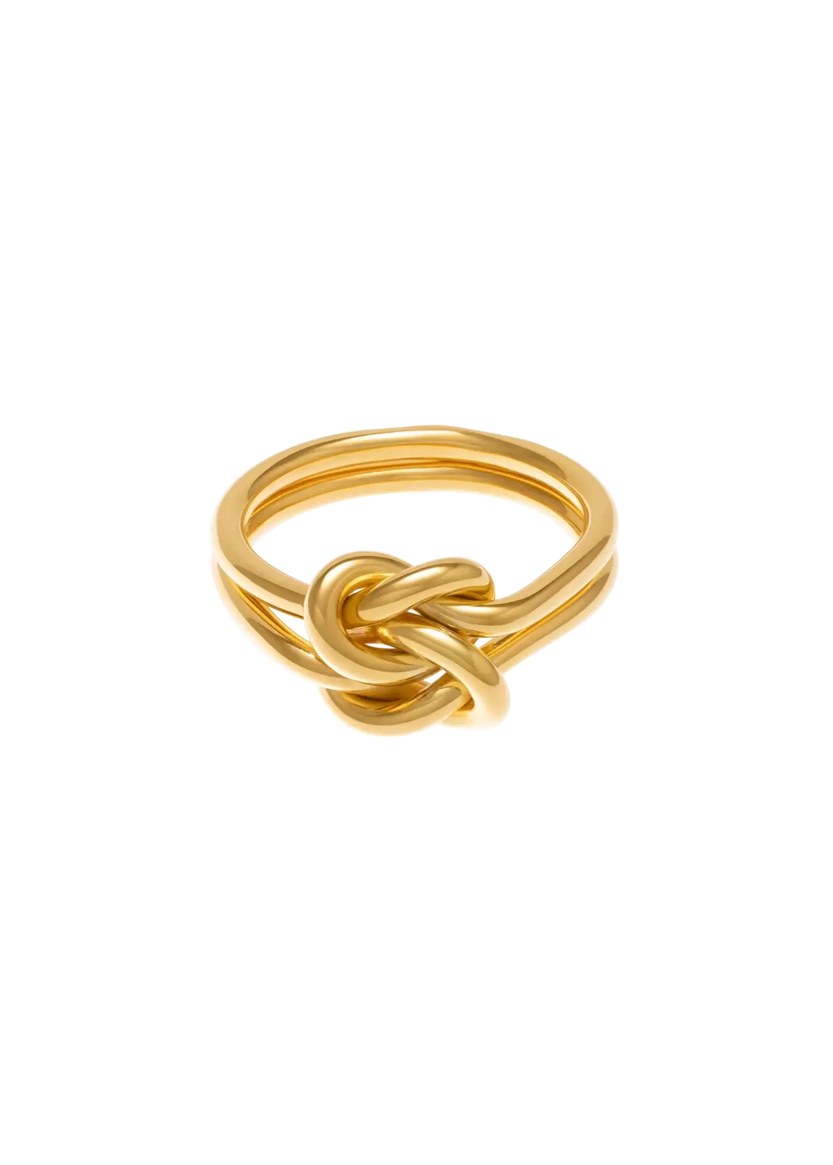 Double knot ring in silver showcases minimalist elegance with a polished finish and beautifully sculpted design.