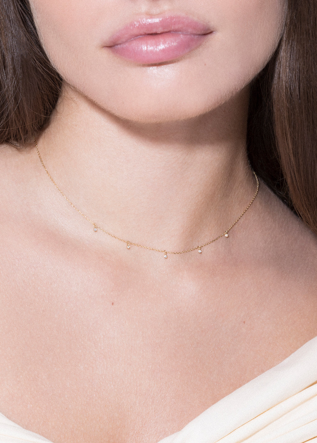 five lucky diamonds 18k colier