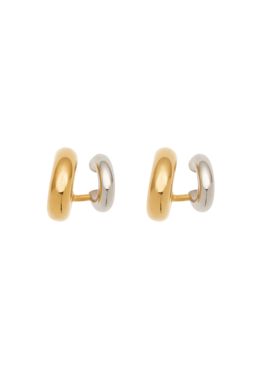 Francis Two Tone Stacked Earrings Earrings