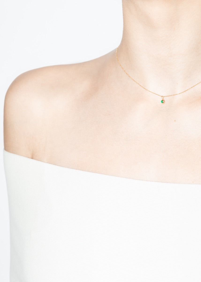 mock colier 18k smarald