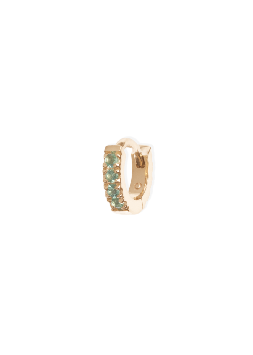 salt hoop 18k smarald