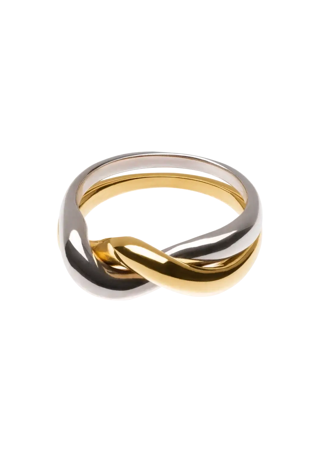 Woven Double Ring Rings