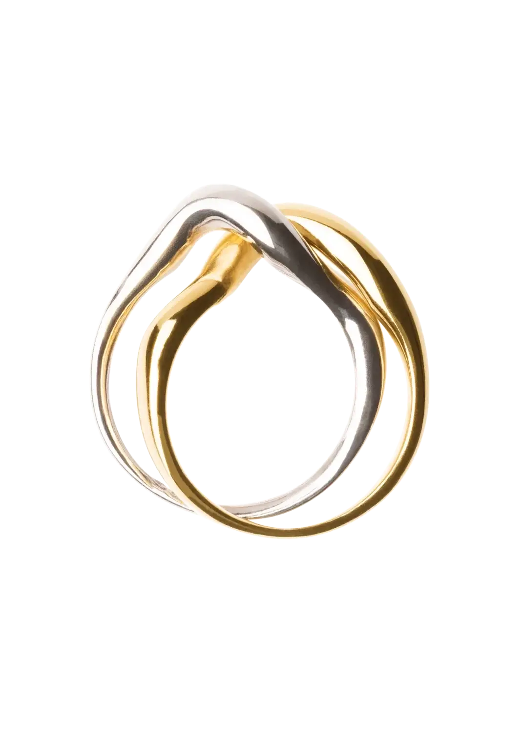 Woven Double Ring Rings