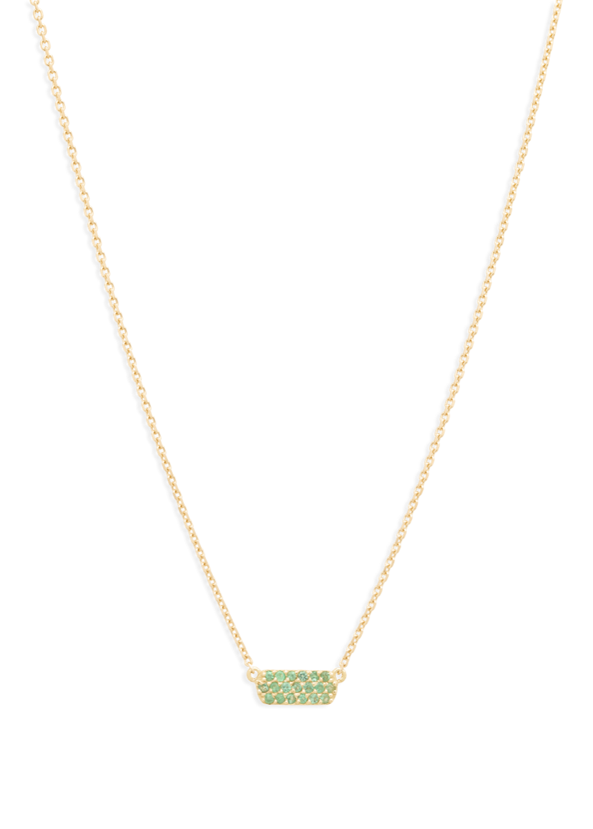 hannah necklace 18k emerald