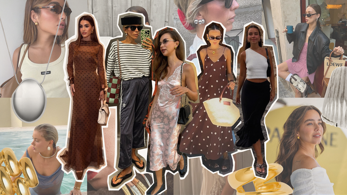 A stylish collage showcasing various women wearing silver and gold jewelry in a silver or gold jewelry quiz theme.