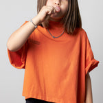 model wearing necklace alphabet with letter D in silver and kids bracelet with letter M and C in silver