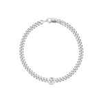 kids bracelet with letter O in silver