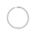 kids bracelet with letter T in silver