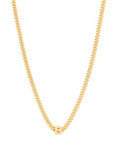 alphabet necklace with pendant B in gold