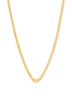 alphabet necklace with pendant F in gold