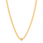 alphabet necklace with pendant C in gold