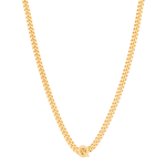 alphabet necklace with pendant Q in gold