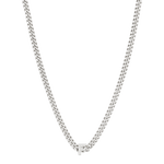alphabet necklace with pendant F in silver