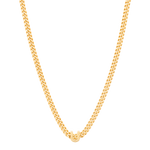 alphabet necklace with pendant U in gold