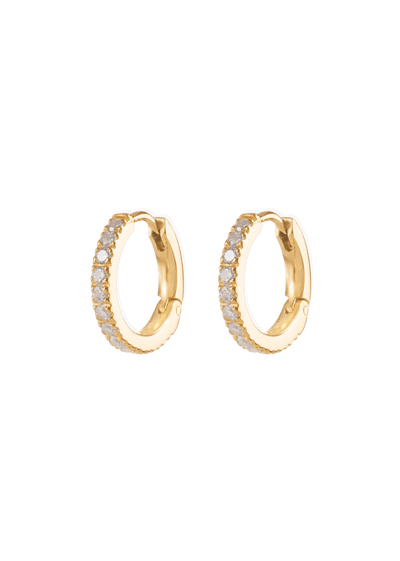 amina white huggies Earrings