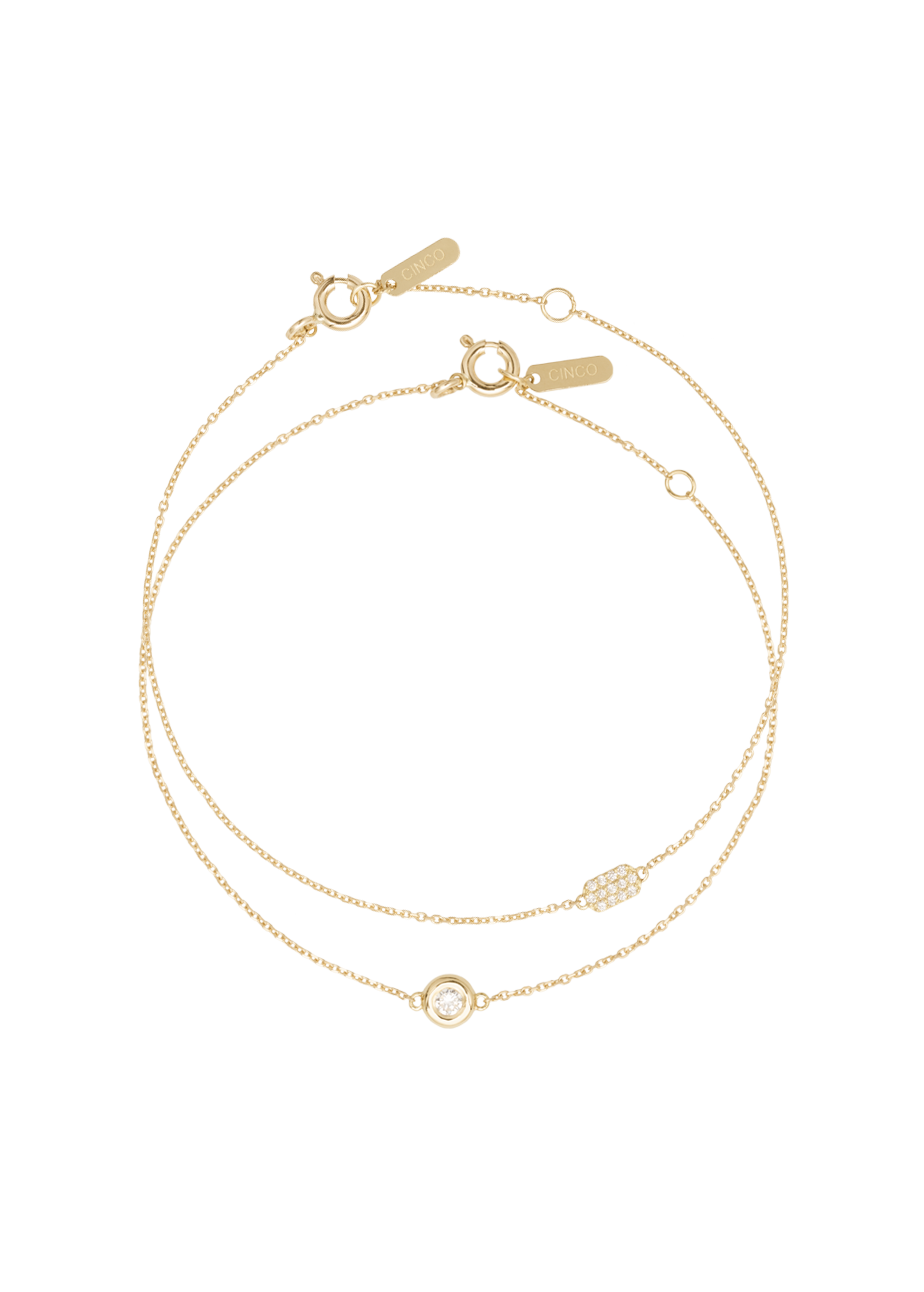 set 18k chris & hannah bracelets