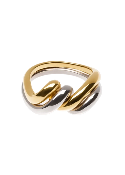Double Two Tone Ring Rings