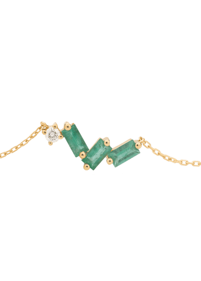 Emerald and diamond 18k necklace Necklaces