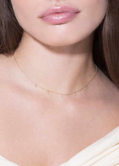 Five lucky diamonds 18k necklace Necklaces