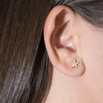 flower 18k diamonds earrings Earrings