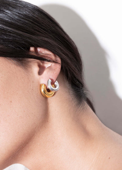 Francis Two Tone Stacked Earrings Earrings