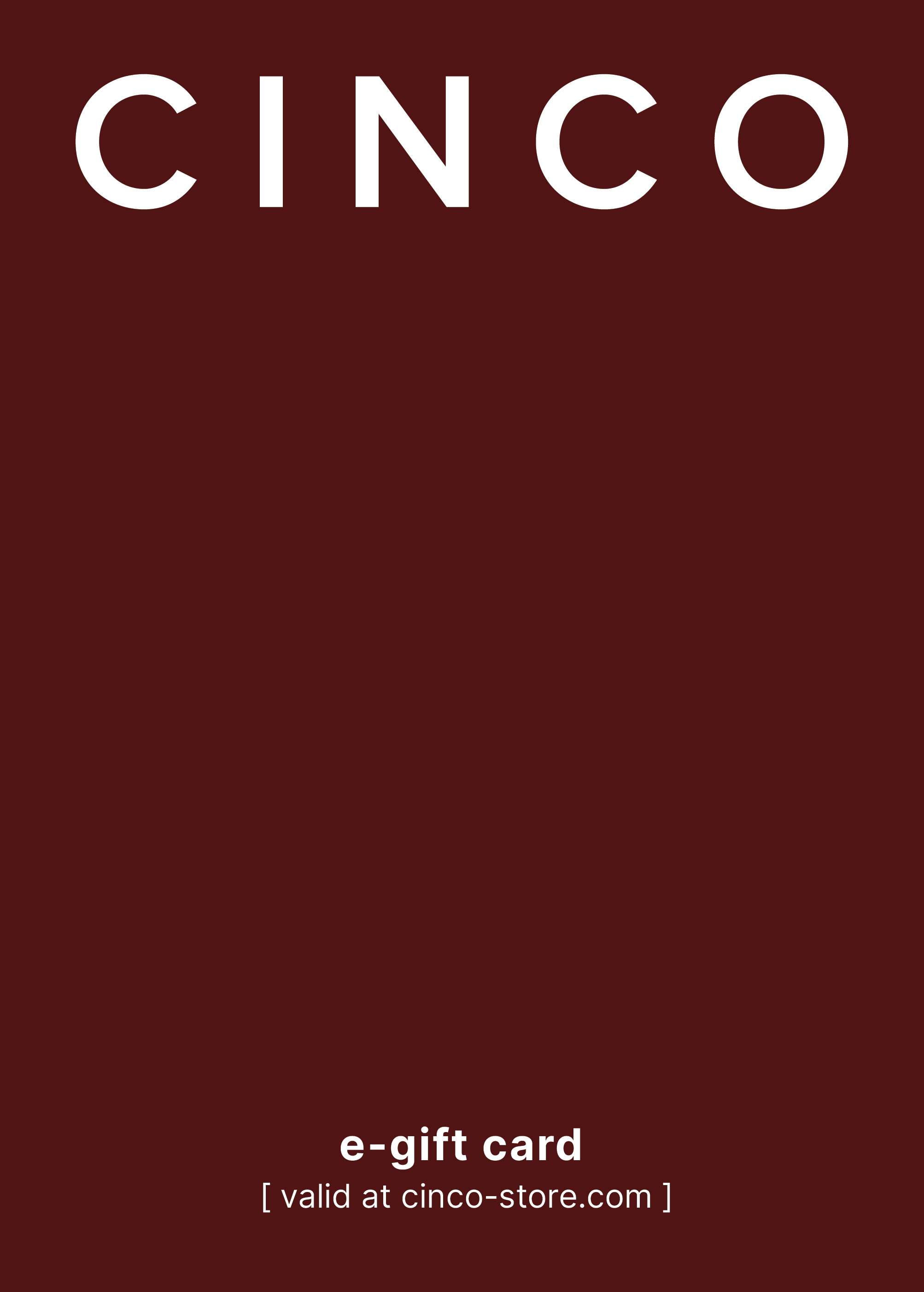 CINCO e-gift card