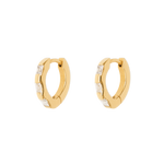 norma earrings white in gold