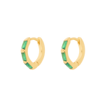 norma earrings emerald in gold