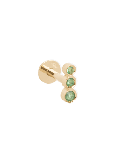 Noun stud emerald 18k Earrings