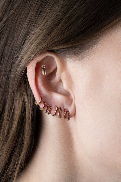 Cate 5 mm hoop 18k rubi Earrings