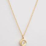 round bezel 18k diamond necklace Necklaces