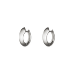 mini sarah polished earrings in silver