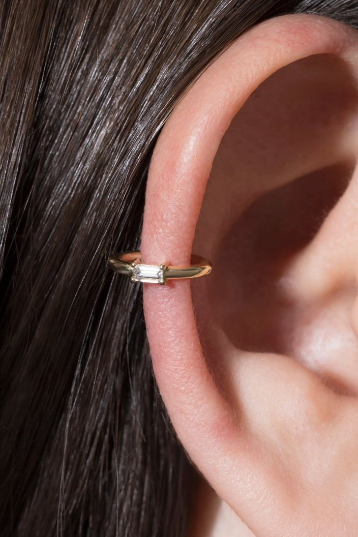 Selene Diamond 18k Ear Cuff Earrings