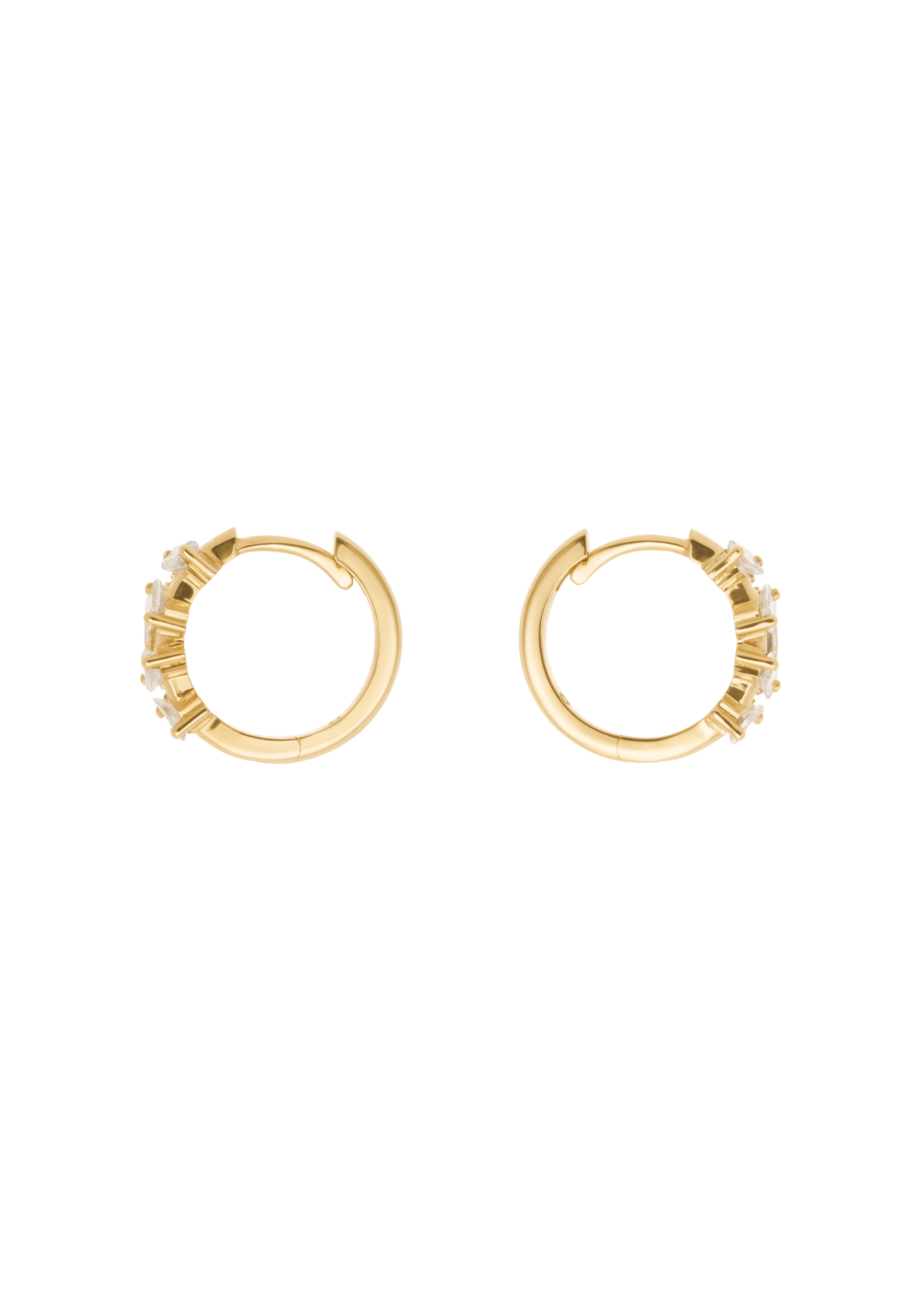 shaped diamond earrings 18k