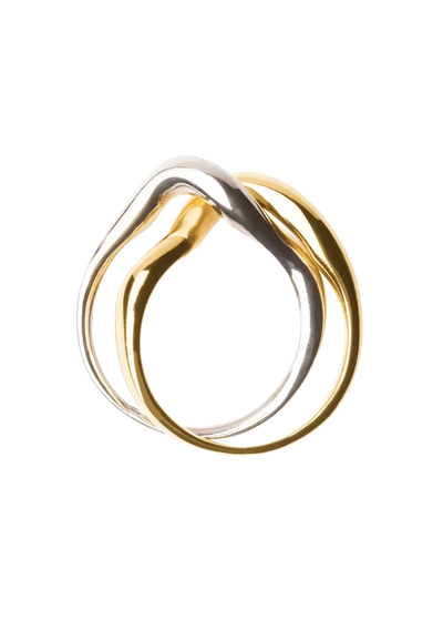 Woven Double Ring Rings
